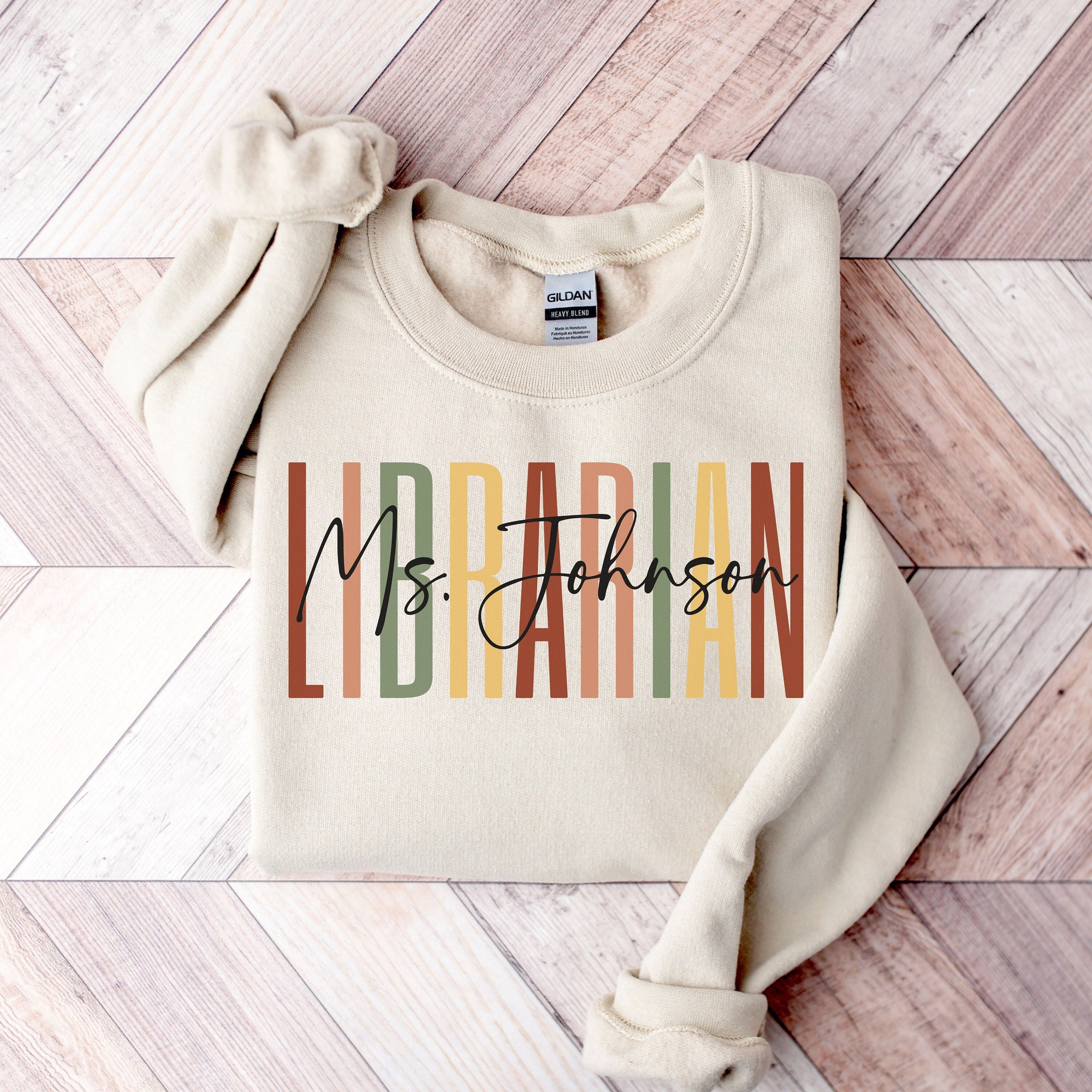 Personalized Librarian Custom Nane School New Bookish Lover Sweatshirt image 1