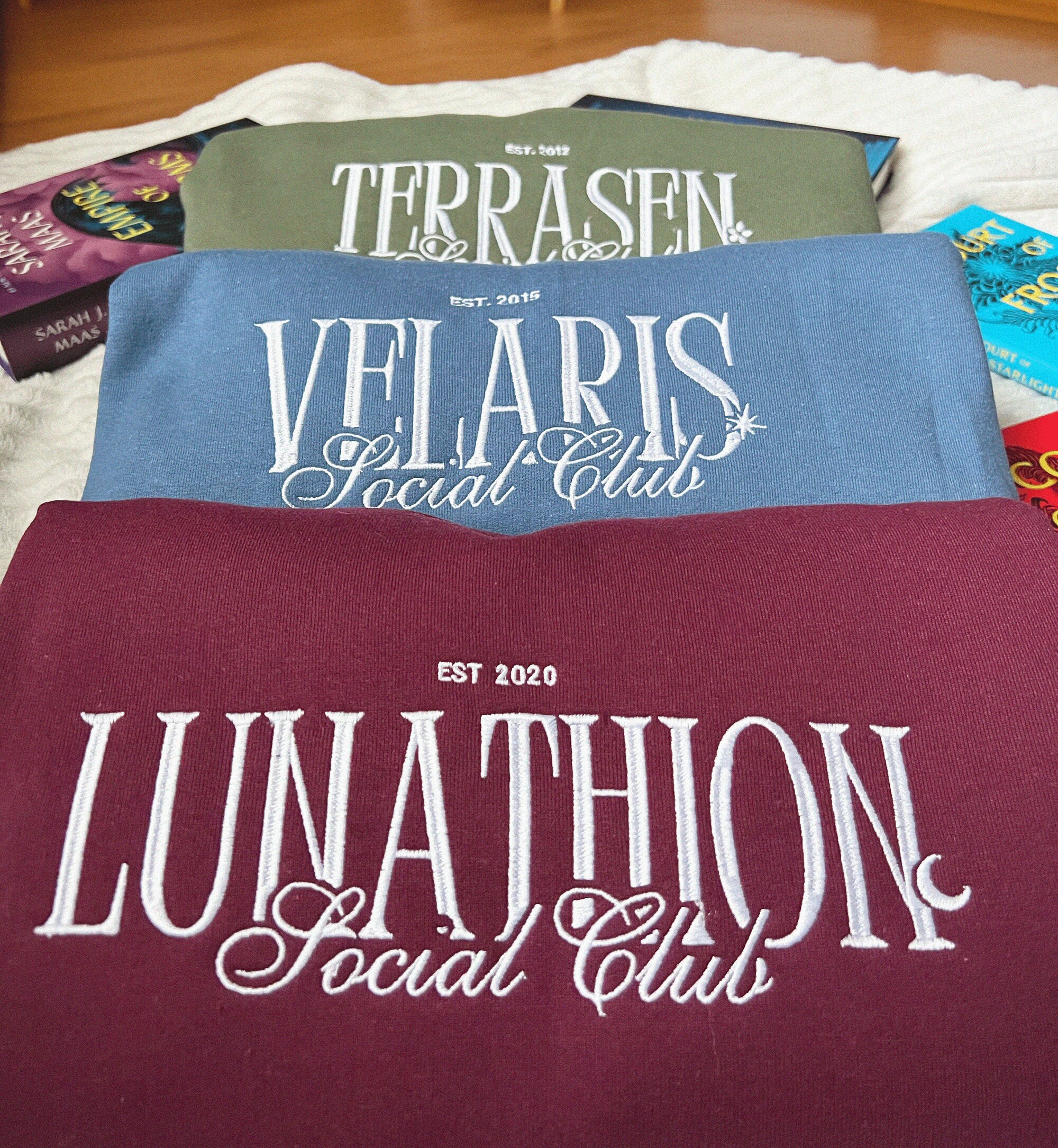 SJM ACOTAR TOG Crescent City Velaris Terrasen Lunathion Bookish Sweatshirt image 3