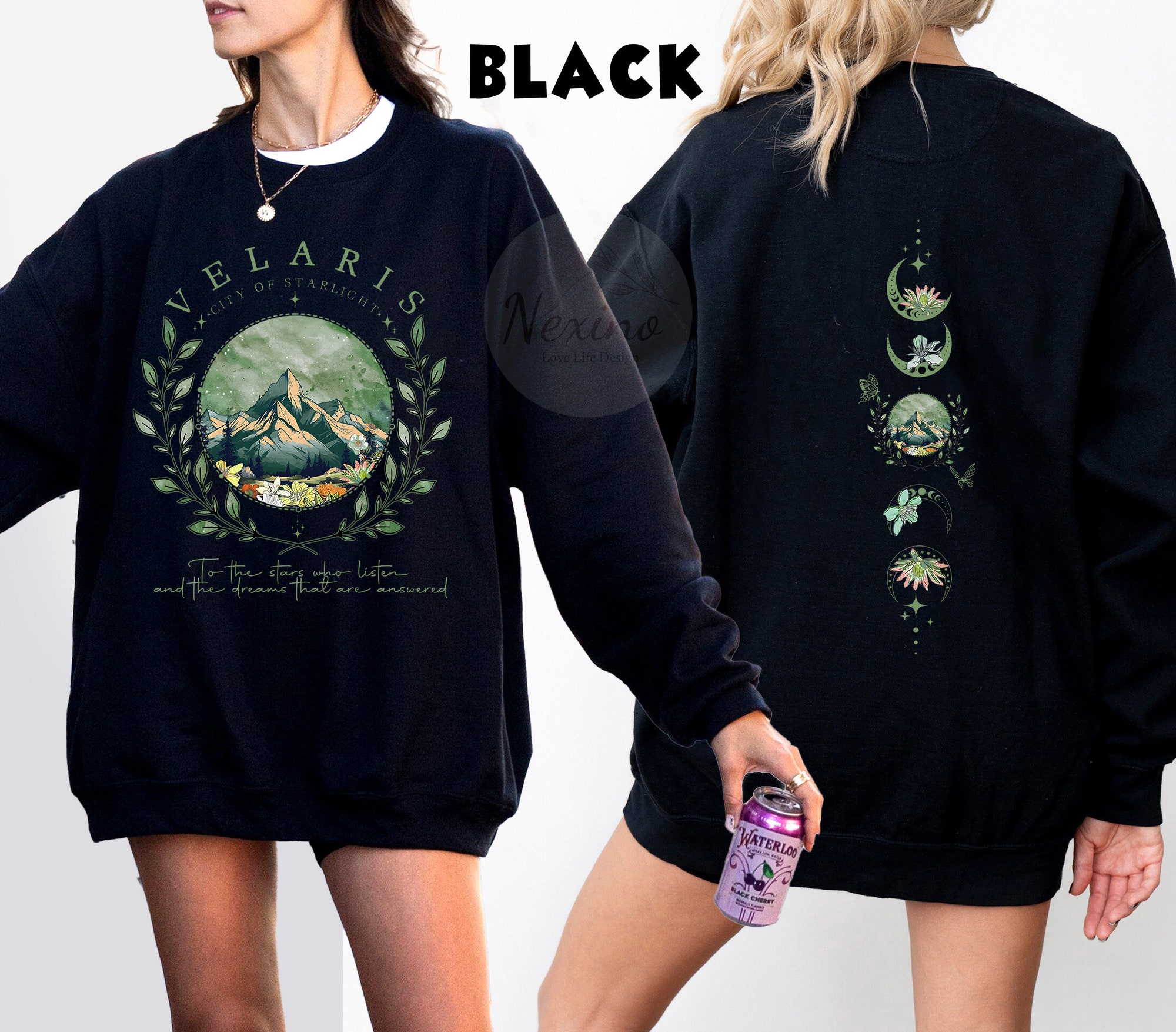 Velaris City Of Starlight ACOTAR The Night Court Rhysand Cassian SJM Book Lover Sweatshirt image 2