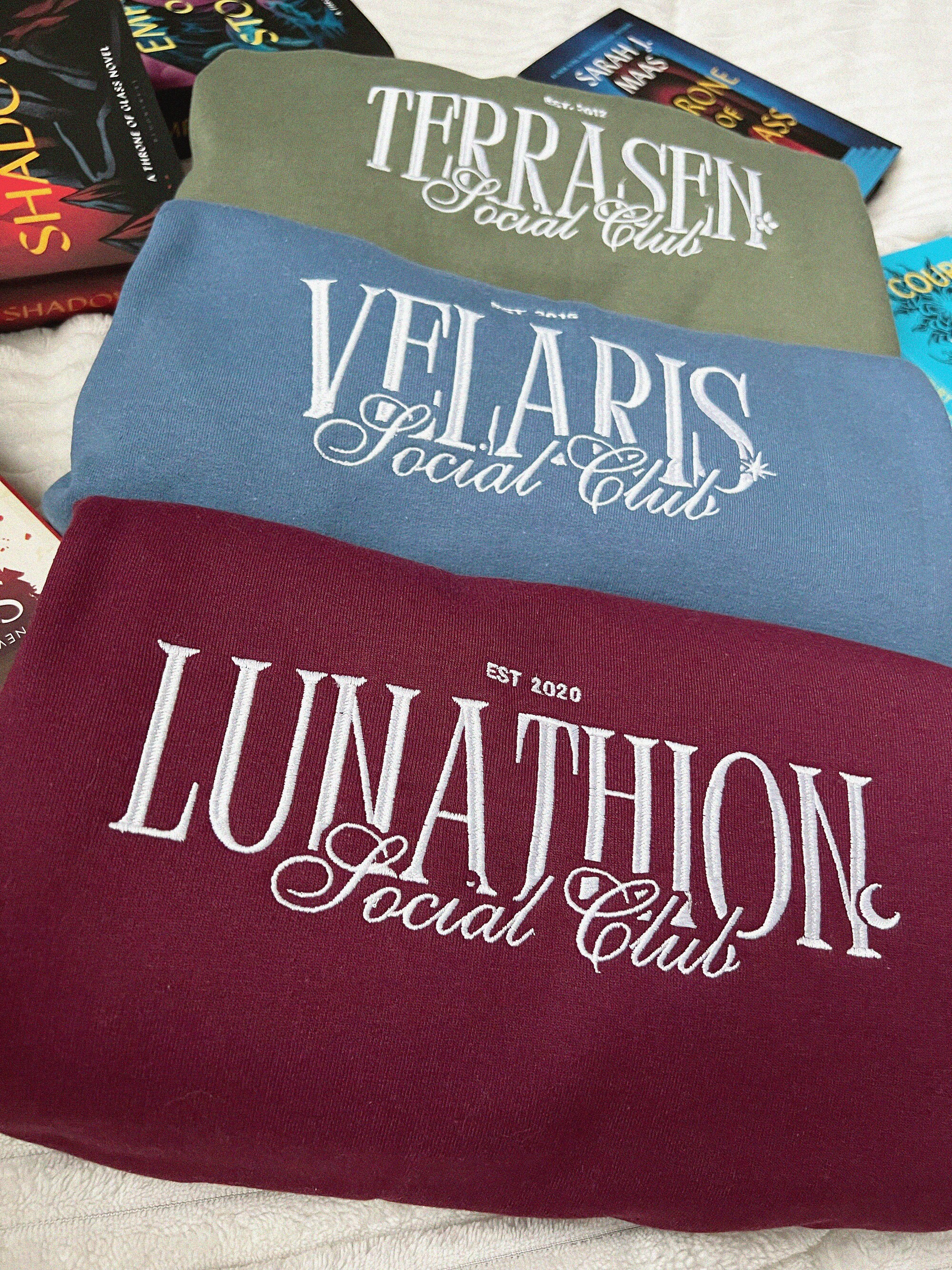 SJM ACOTAR TOG Crescent City Velaris Terrasen Lunathion Bookish Sweatshirt image 4