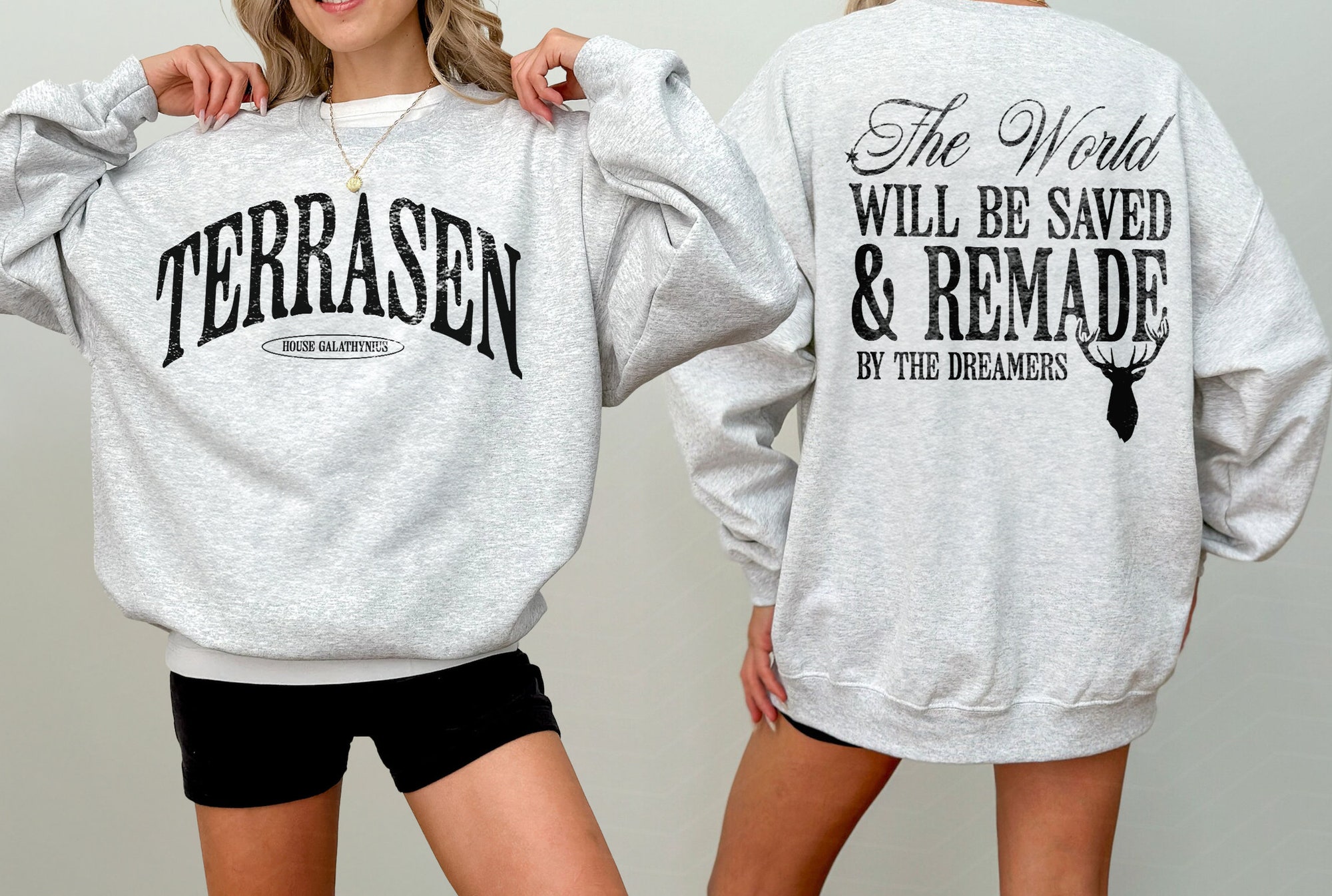 Terrasen Throne Of Glass Quote Aelin Rowan Manon SJM Universe Bookish Sweatshirt image 3