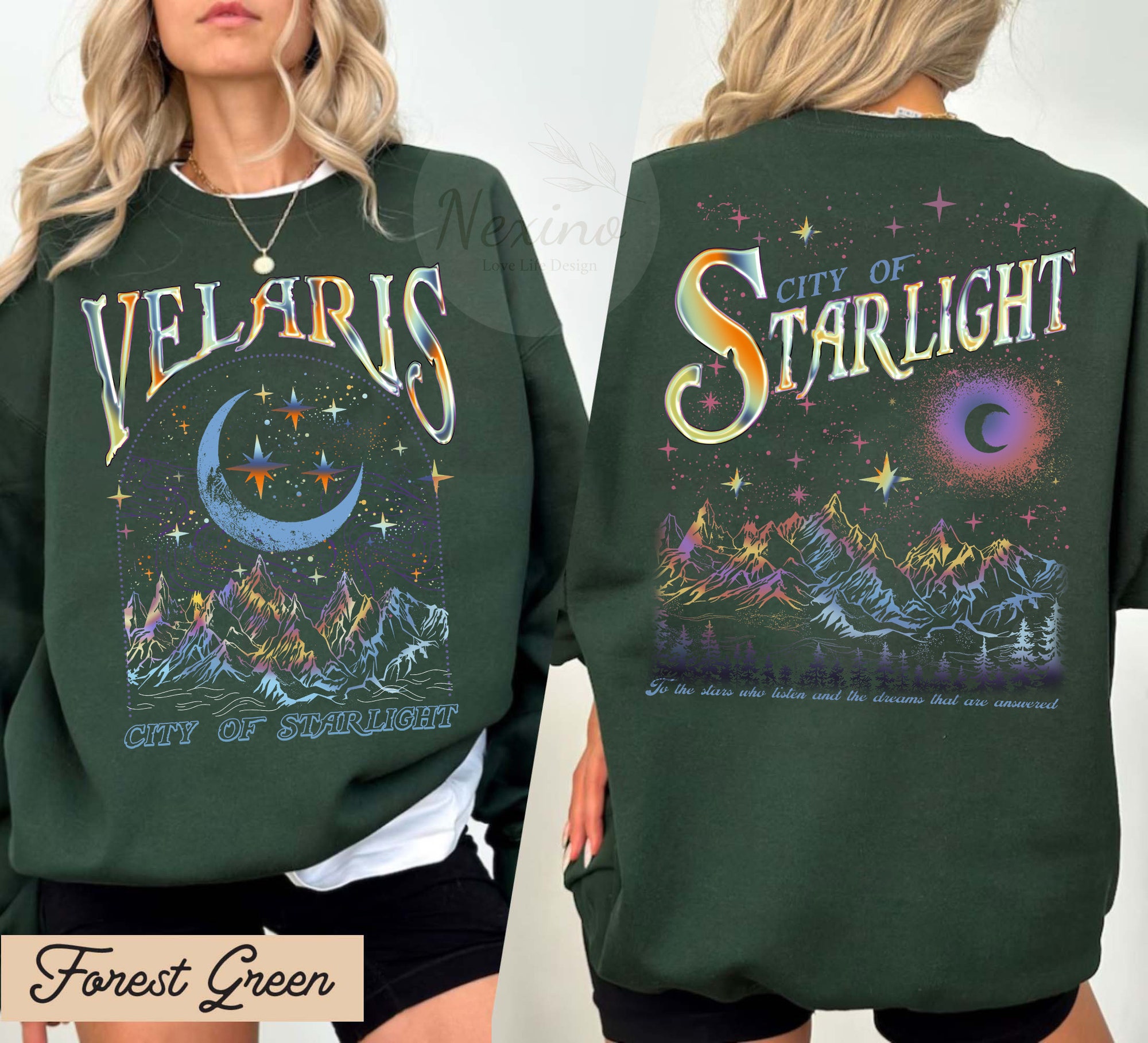 Velaris City Of Starlight ACOTAR The Night Court Rhysand Cassian SJM Book Lover Sweatshirt image 3