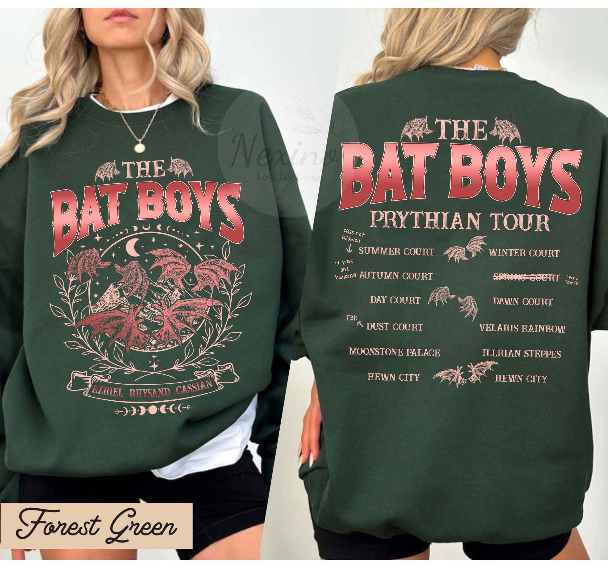 The Bat Boys Acotar Night Court Illyrians Rhysand Cassian Wings Bookish Sweatshirt image 5