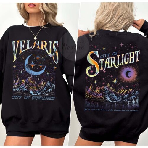 Velaris City Of Starlight ACOTAR The Night Court Rhysand Cassian SJM Book Lover Sweatshirt image 0