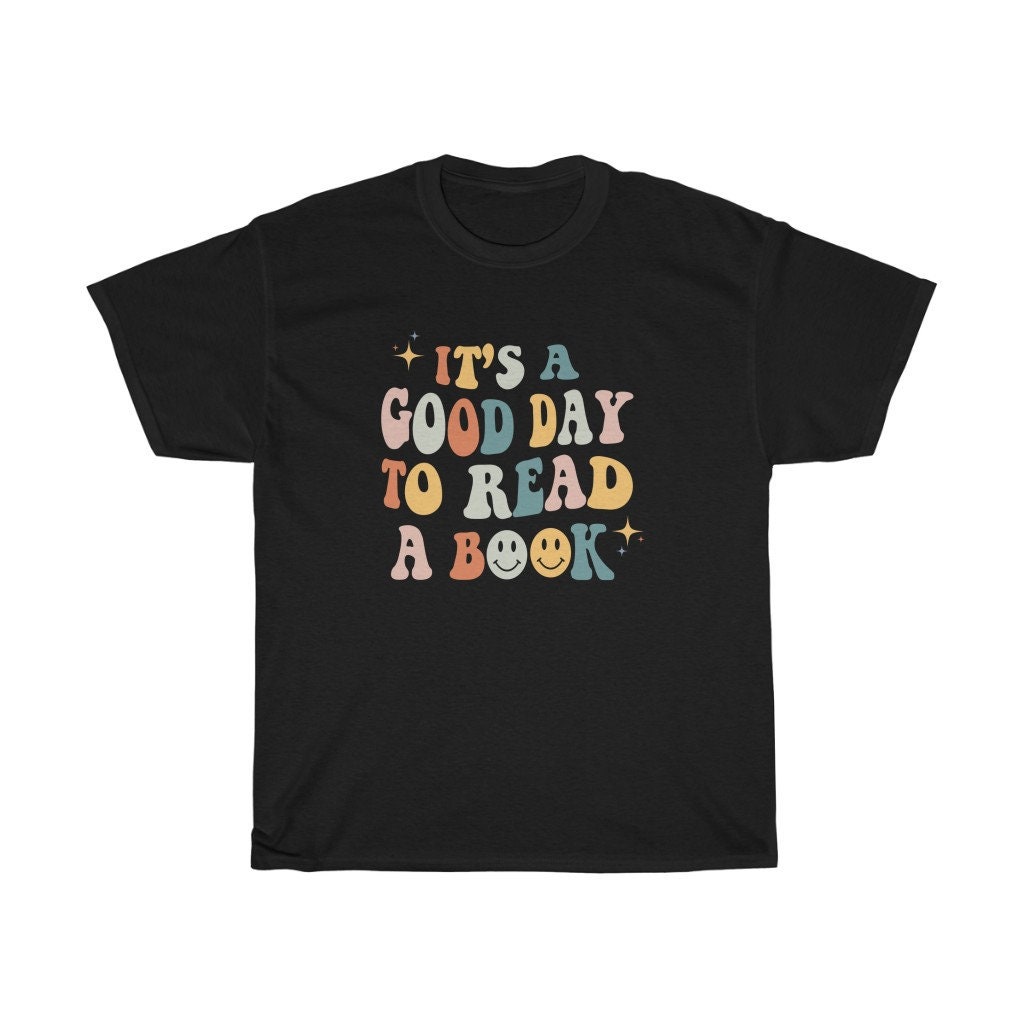 Retro It's A Good Day To Read Bookish Poet Literature Librarian Indie Shirt image 3