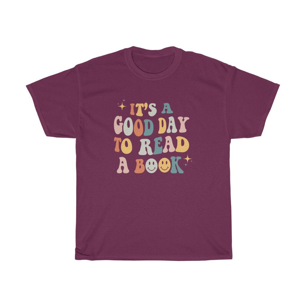 Retro It's A Good Day To Read Bookish Poet Literature Librarian Indie Shirt image 6