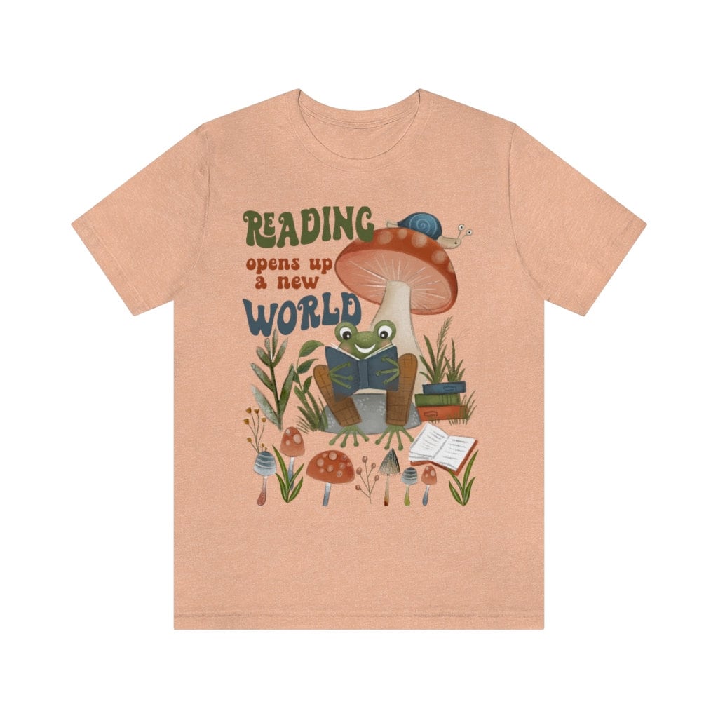 Vintage Frog Reading Story Time Librarian Bookish Literature Lover Shirt image 3