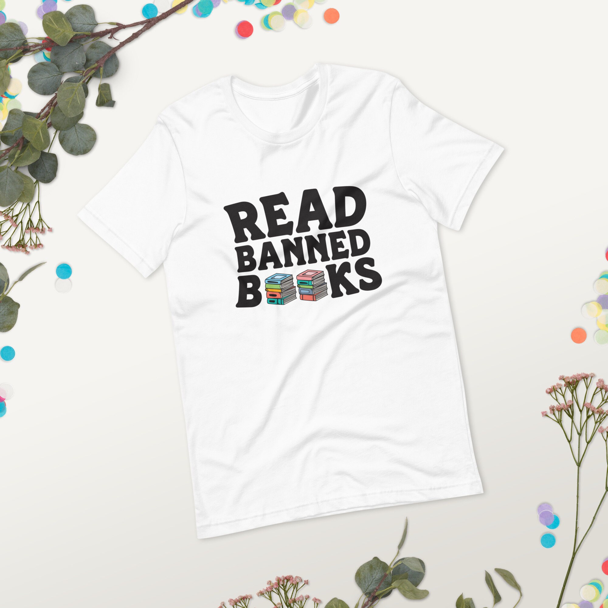 Read Banned Books Trendy Writer Reader Bibliophile Librarian Literature Romance Shirt image 2