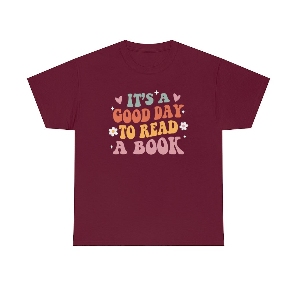 Retro It's A Good Day To Read Bookish Poetry Literature Librarian Shirt image 6