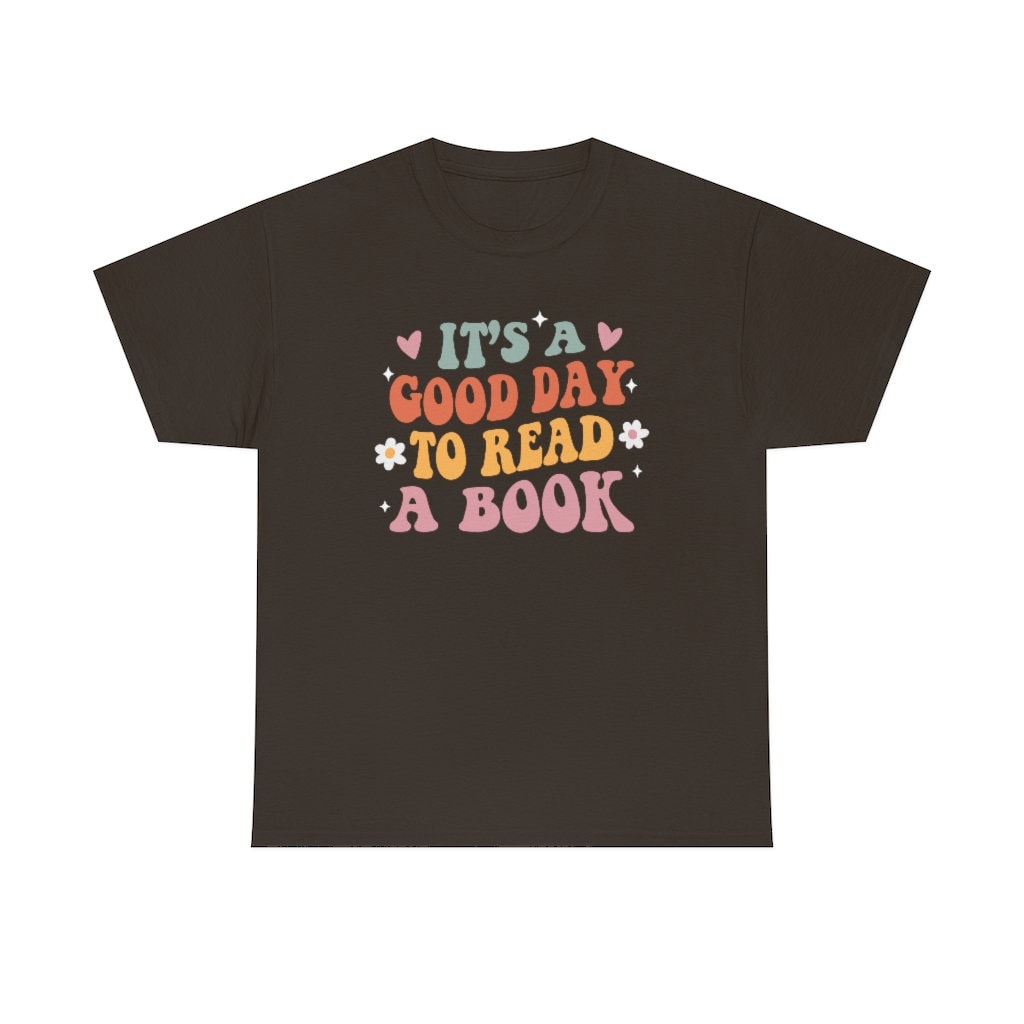 Retro It's A Good Day To Read Bookish Poetry Literature Librarian Shirt image 5