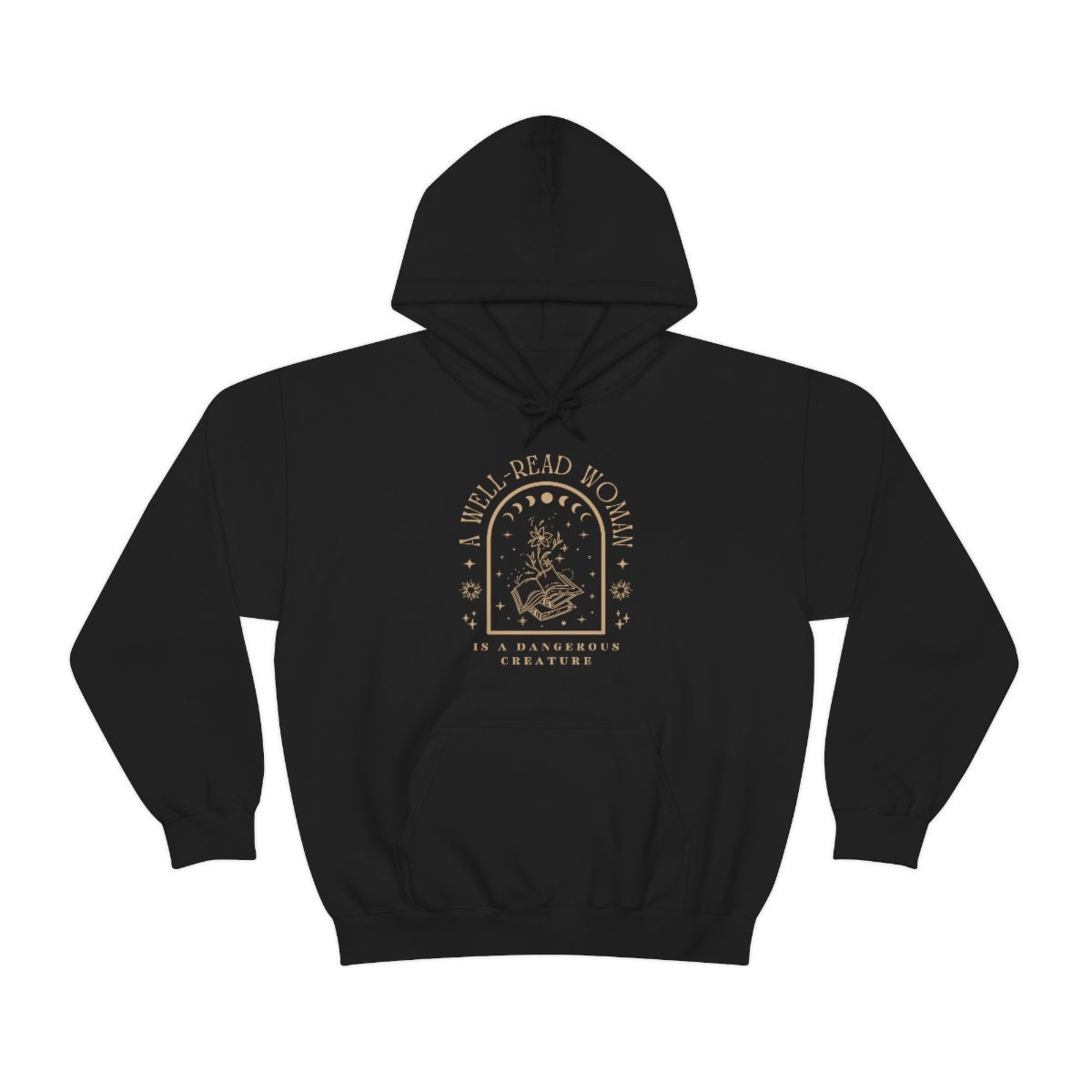 Dark Academia A Well Read Woman Is A Dangerous Creature Bookish Lover Library Hoodie image 2