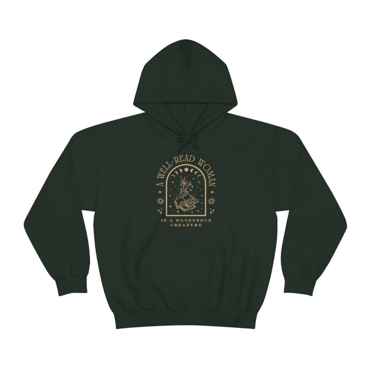 Dark Academia A Well Read Woman Is A Dangerous Creature Bookish Lover Library Hoodie image 4