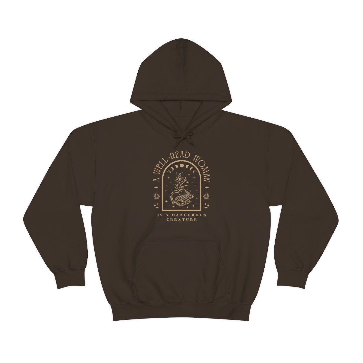 Dark Academia A Well Read Woman Is A Dangerous Creature Bookish Lover Library Hoodie image 3