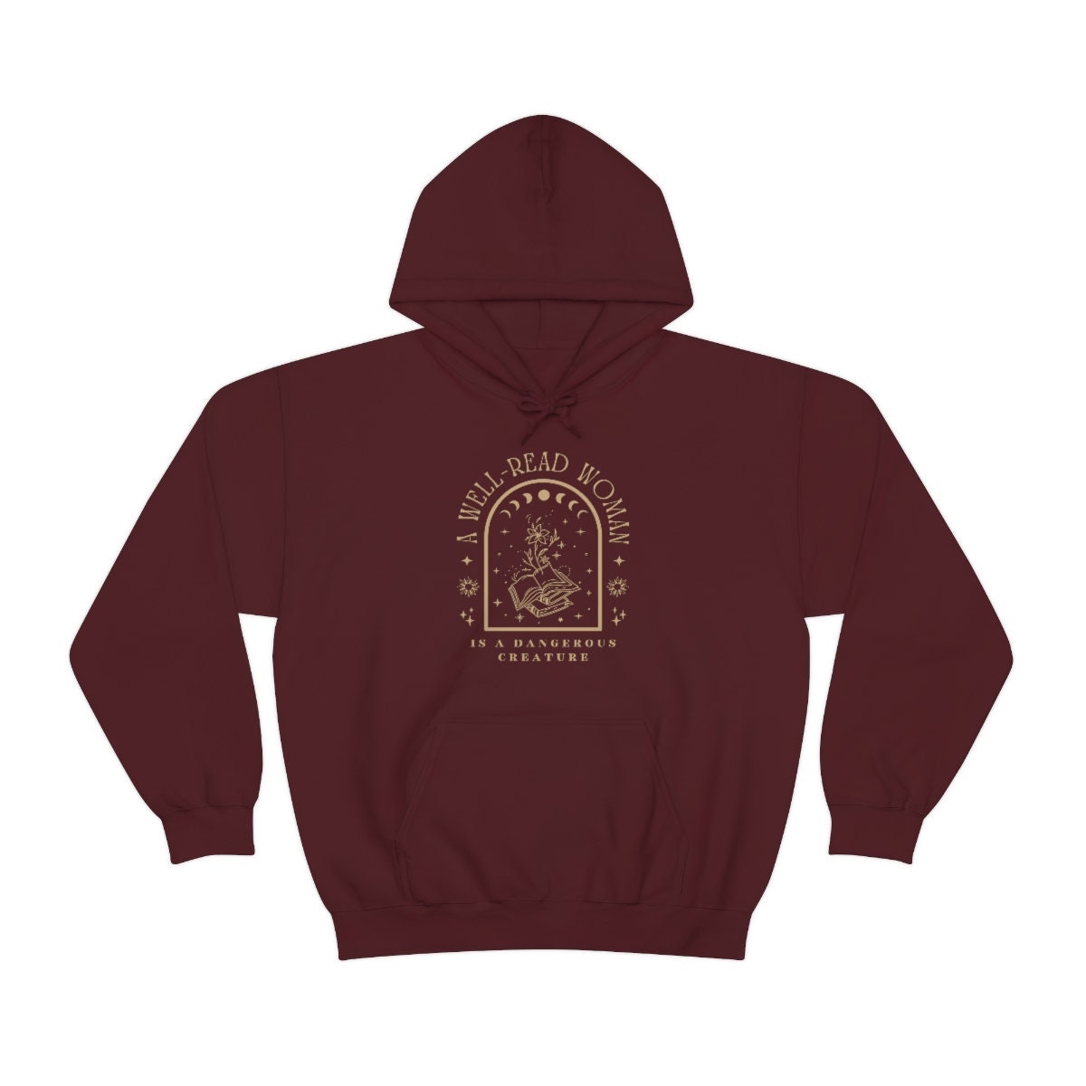 Dark Academia A Well Read Woman Is A Dangerous Creature Bookish Lover Library Hoodie image 5