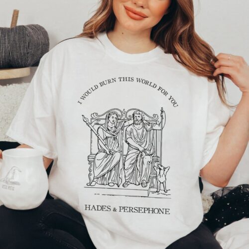 Hades Persephone Greek Mythology A Touch of Darkness Olympus Bookish Shirt image 0