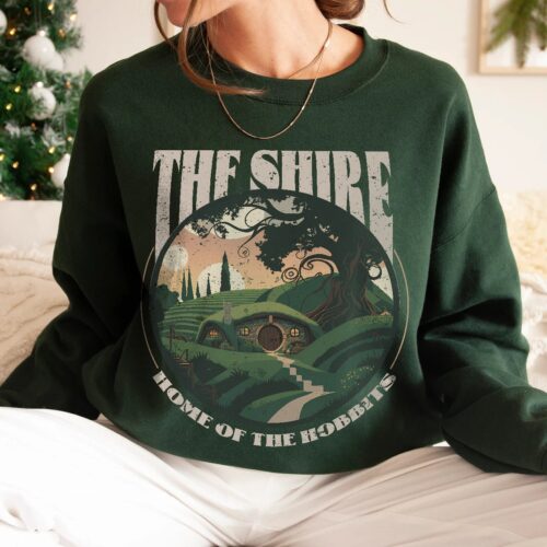 The Shire Fantasy Tolkien Aragorn Frodo Baggins Elven Elrond Fellowship Bookish Sweatshirt image 0