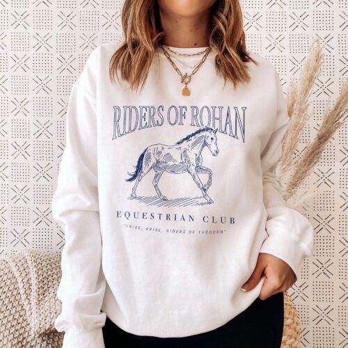 Riders Of Rohan Equestrian Club LOTR Fantasy Fellowship Bookish Hobbit Sweatshirt image 0