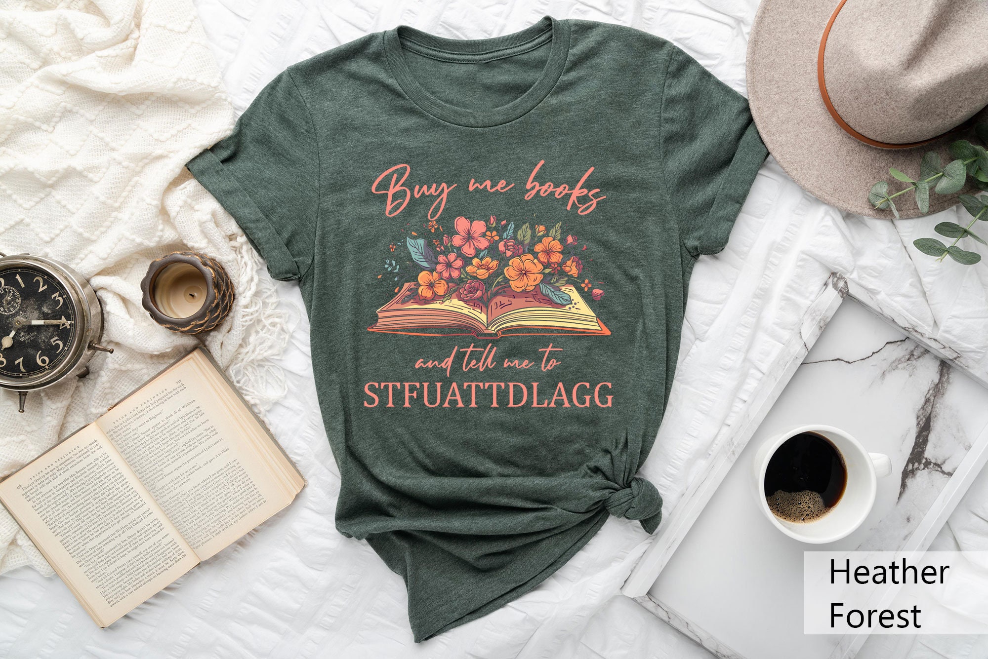 Buy Me Books And Tell Me STFUATTDLAGG Lover Reading Dark Librarian Shirt image 3