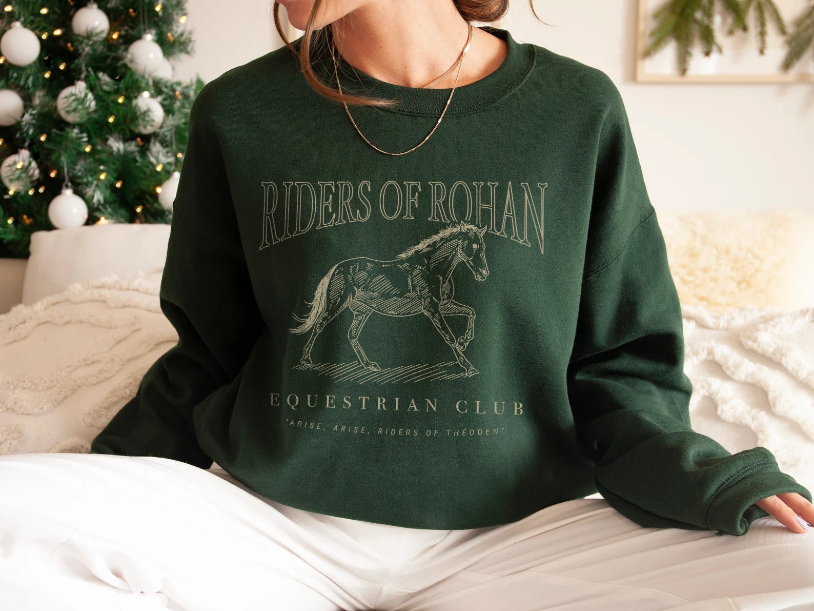 Riders Of Rohan Equestrian Club LOTR Fantasy Fellowship Bookish Hobbit Sweatshirt image 3