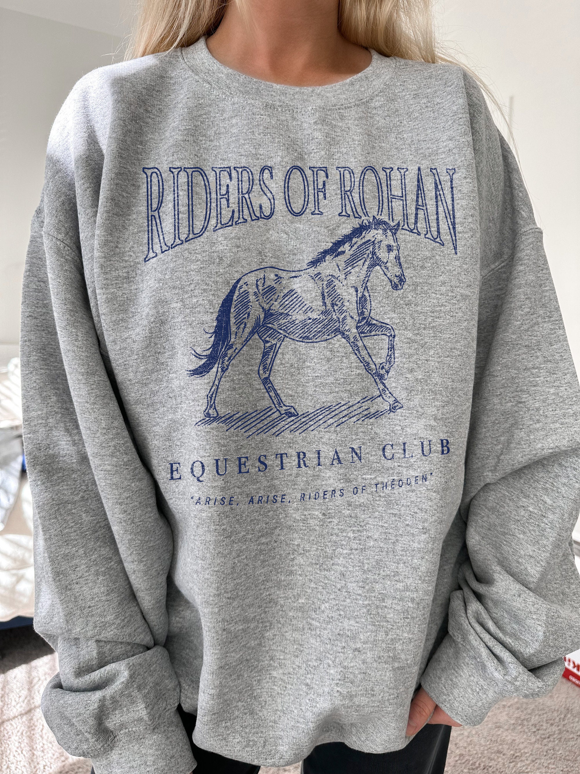 Riders Of Rohan Equestrian Club LOTR Fantasy Fellowship Bookish Hobbit Sweatshirt image 4