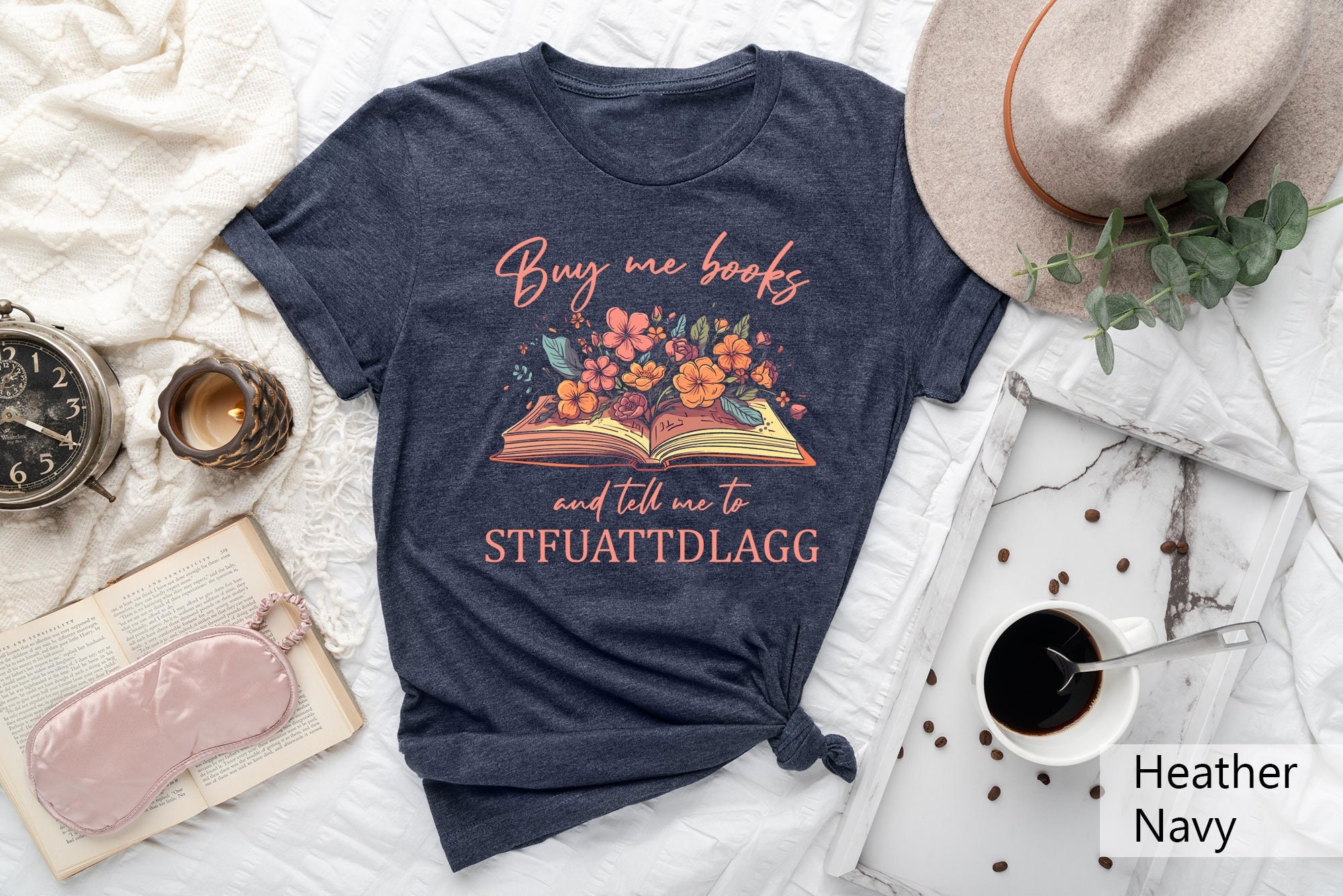 Buy Me Books And Tell Me STFUATTDLAGG Lover Reading Dark Librarian Shirt image 1