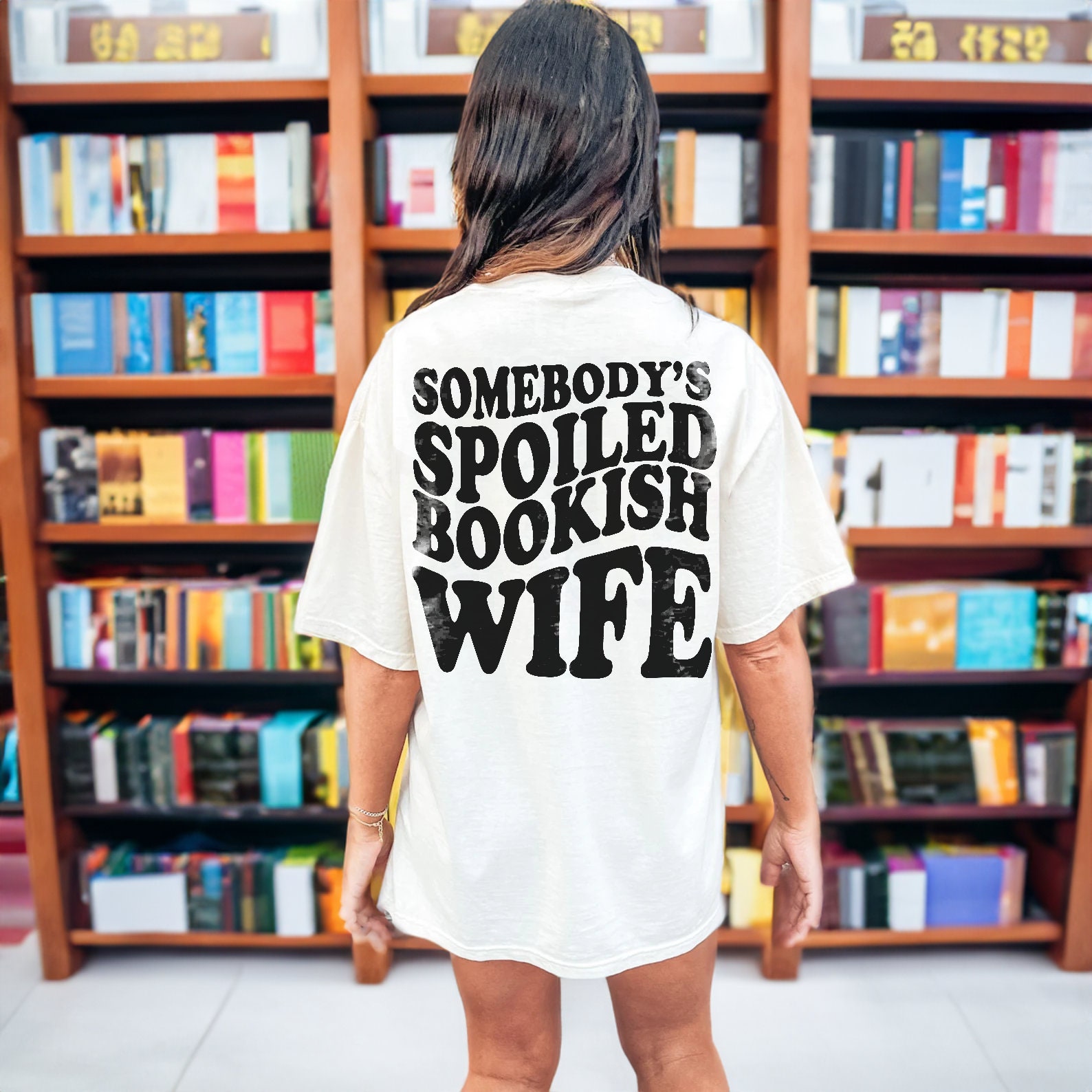 Somebody's Spoiled Bookish Wife Dark Romantasy Reader Lover ACOTAR Shirt image 4