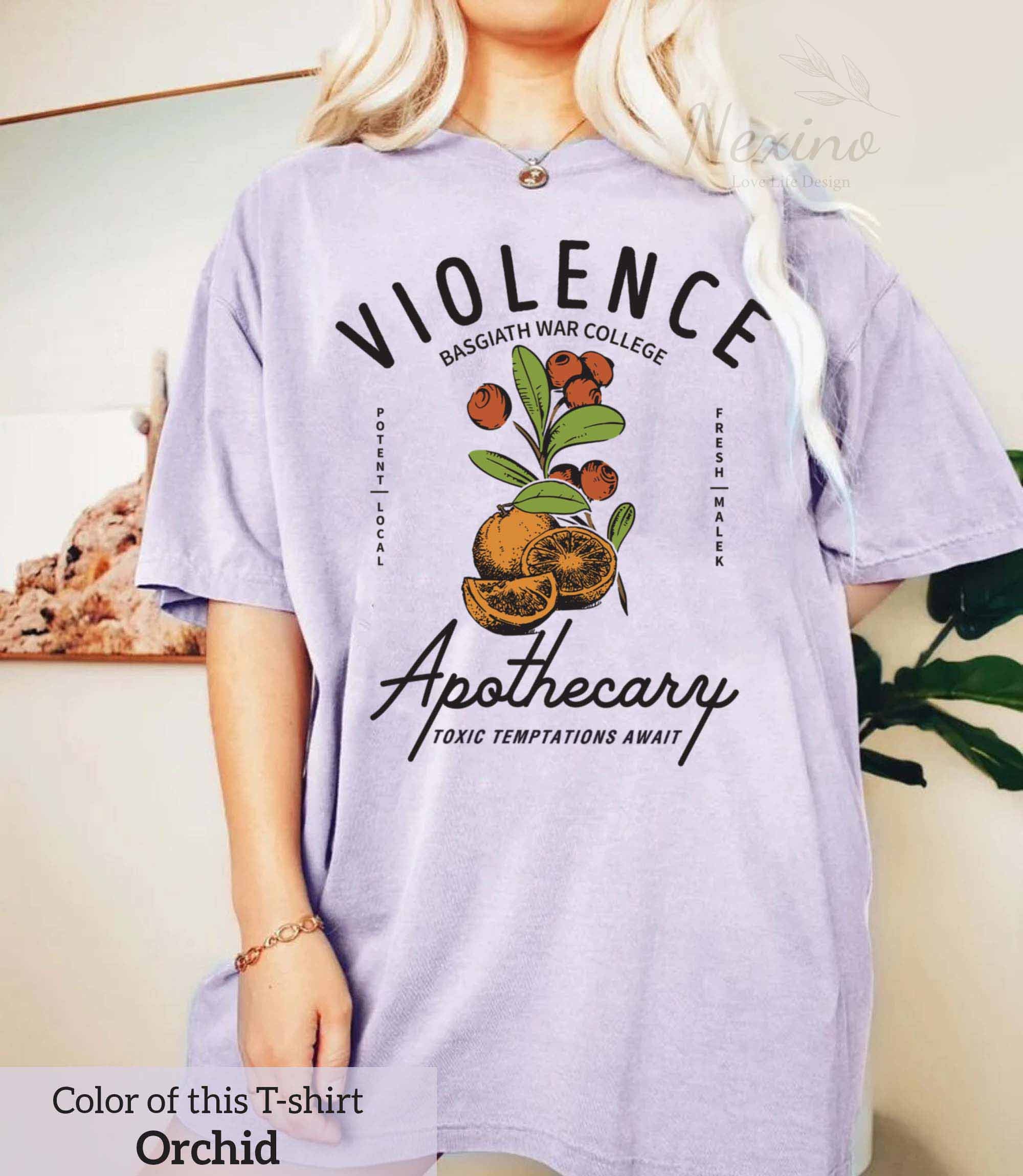 Violet Sorrengail Apothecary Basgiath War College Book Lovers Fourth Wing Quadrant Shirt image 4