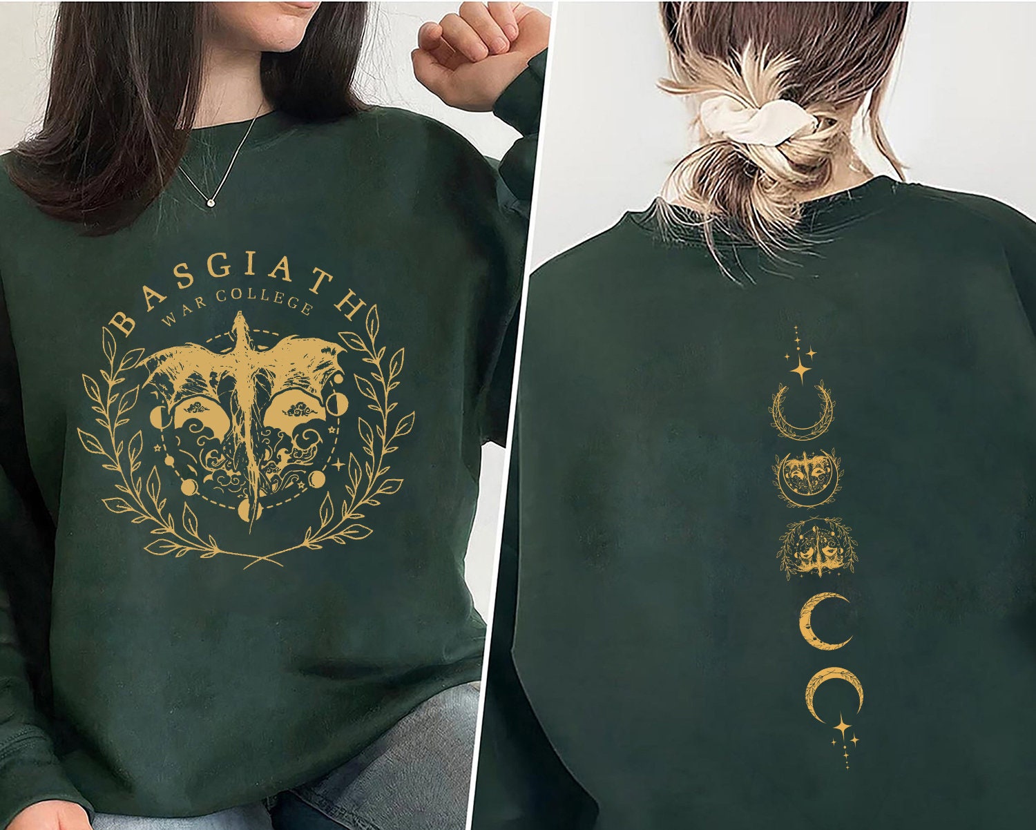 Basgiath War College Fourth Wing Dragon Rider Fantasy Bookish Sweatshirt image 1