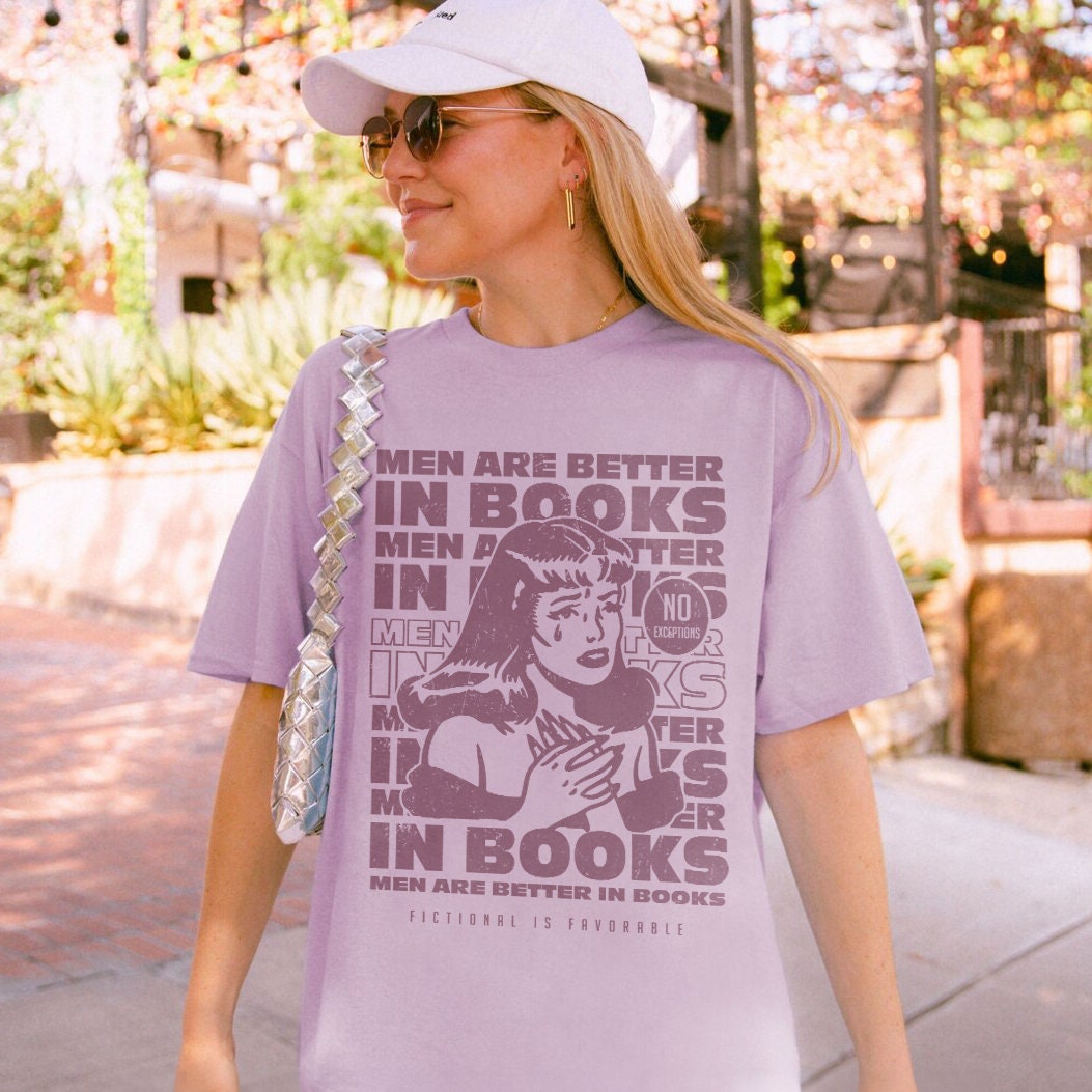 Bookish Fictional Men Are Better In Books Morally Grey Fantasy Romance Reader Shirt image 3