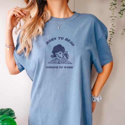 Vintage Born To Read Bookish Romantasy Addict Shirt image 0