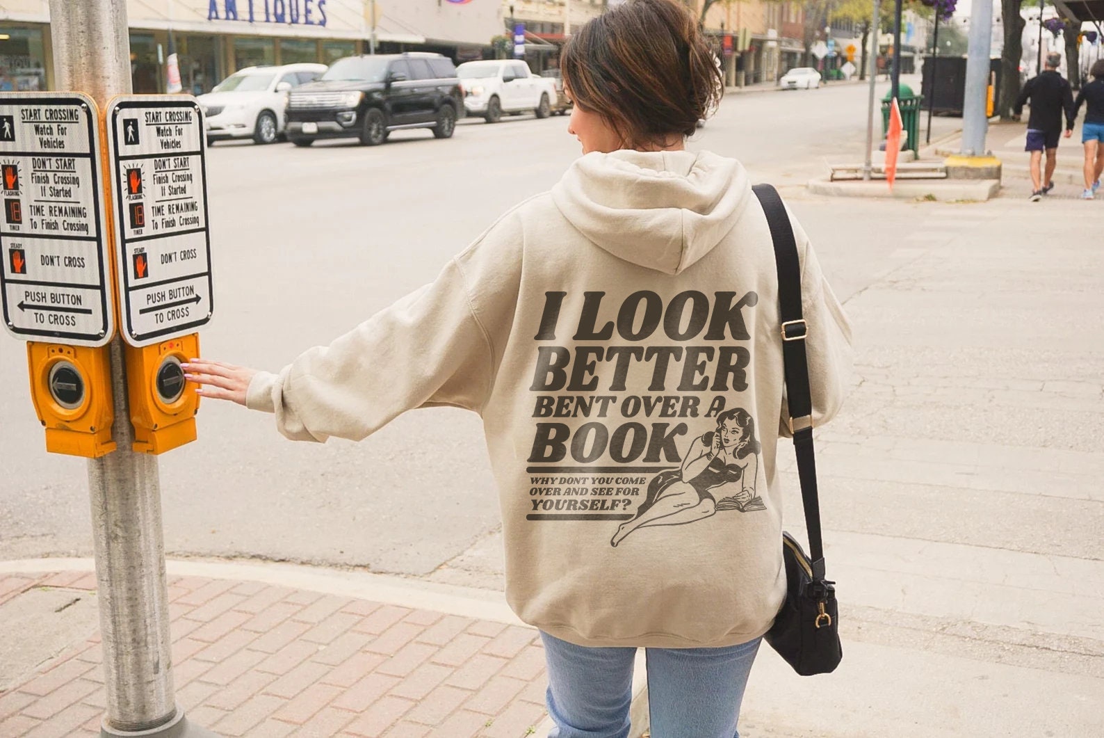 Smut Reader Romance Spicy I Look Better Bent Over A Book Dark Romance Smut Hoodie image 5