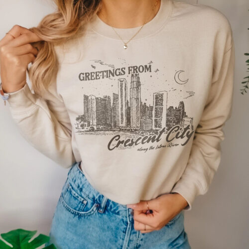 Crescent City Bryce Quinlan Lunathion SJM Bookish ACOTAR Throne Of Glass Sweatshirt image 0