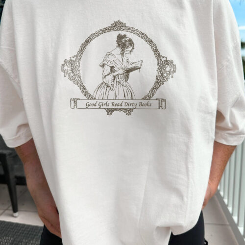 Vintage Smut Reader Good Girls Dirty Books Club Spicy Romance Lover Shirt image 0