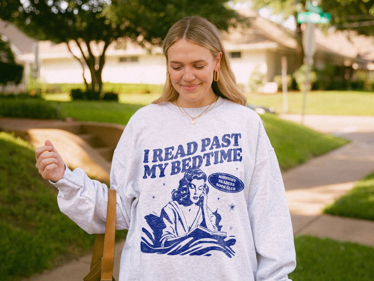 I Read Past My Bedtime Reader Midnight Book Club Smut Romance Sweatshirt image 2