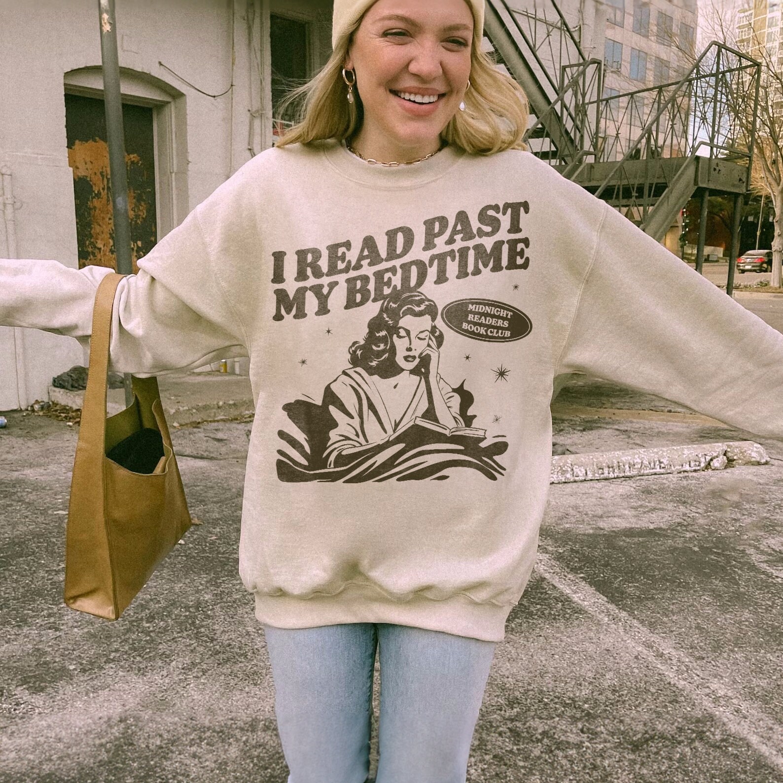 I Read Past My Bedtime Reader Midnight Book Club Smut Romance Sweatshirt image 4