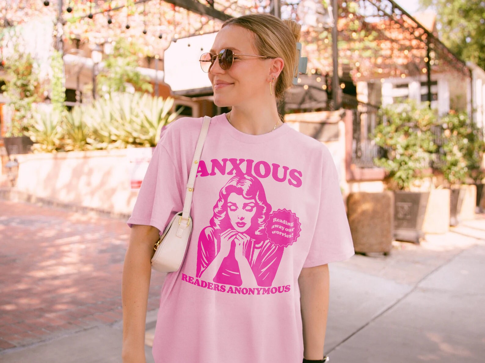 Retro Anxious Readers Bookish Mental Health Hot Girls Lover Romance Shirt image 3