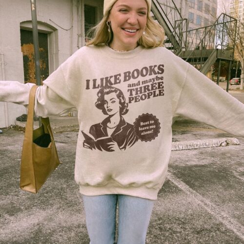 Retro Anti Social Reader Bookish Lover Smut Slut Addict Romance Sweatshirt image 0