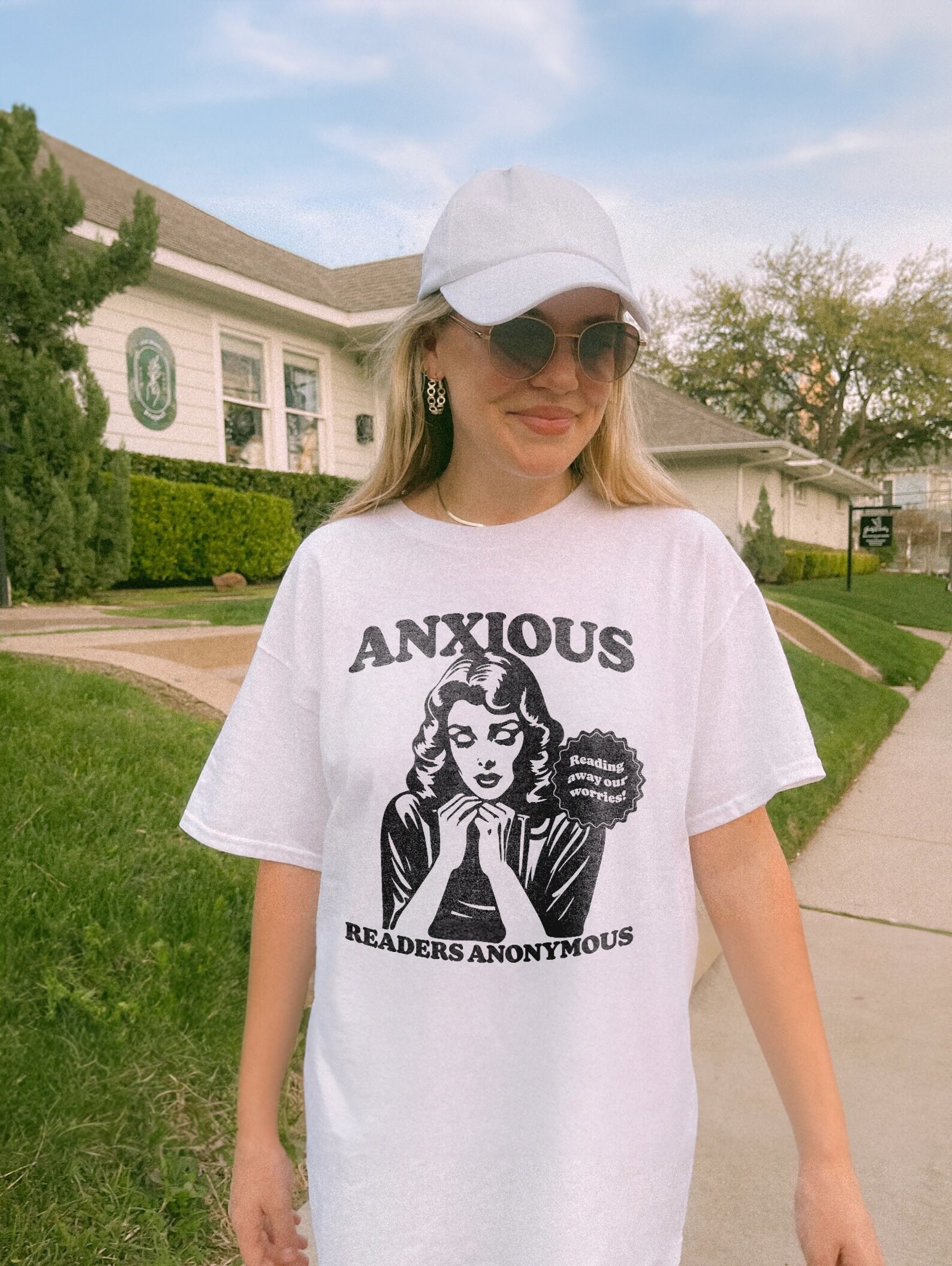 Retro Anxious Readers Bookish Mental Health Hot Girls Lover Romance Shirt image 2