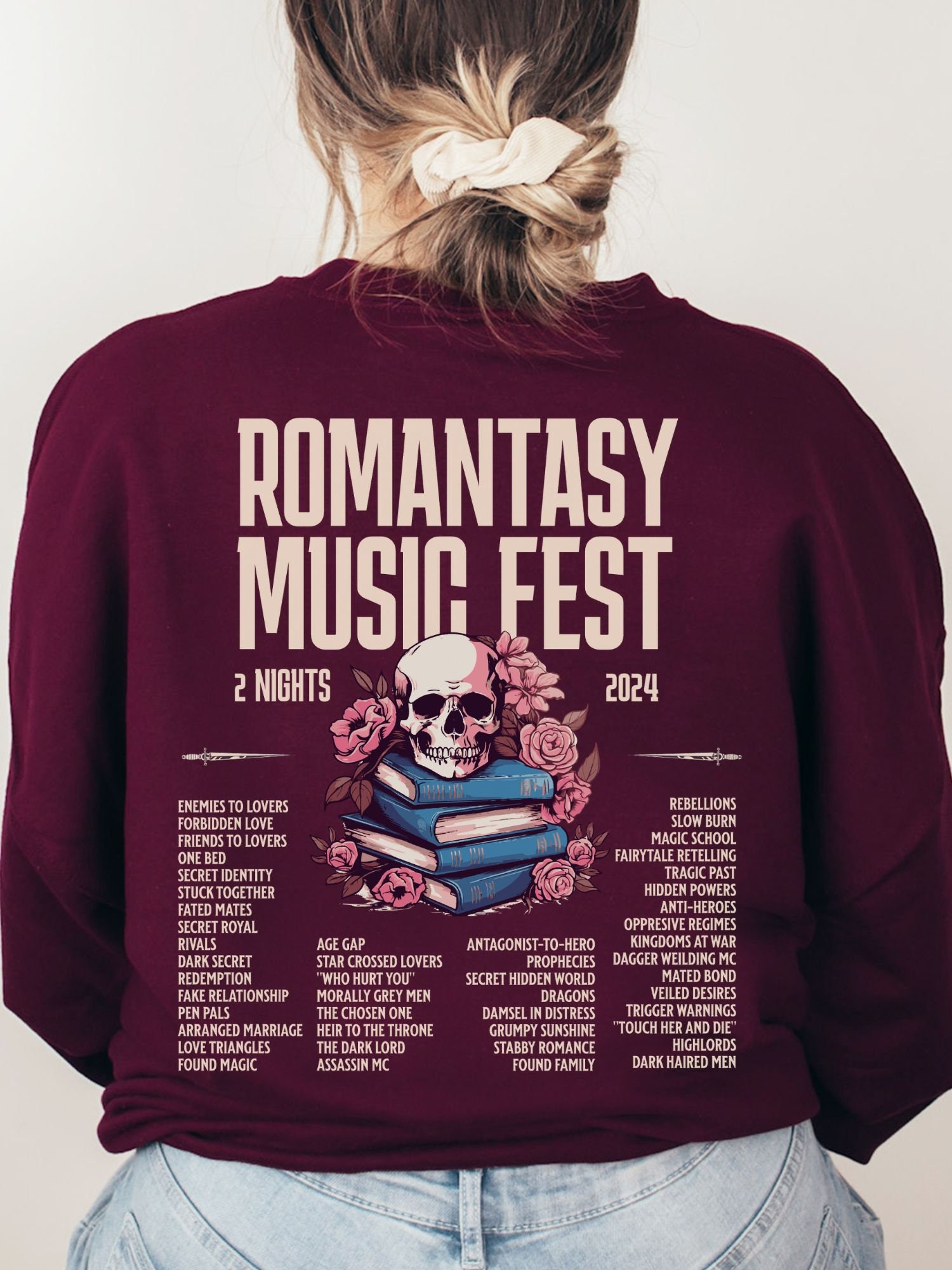 Romantasy Music Fest Romantasy Tropes Smut Dark Reader Lover Bookish Sweatshirt image 2