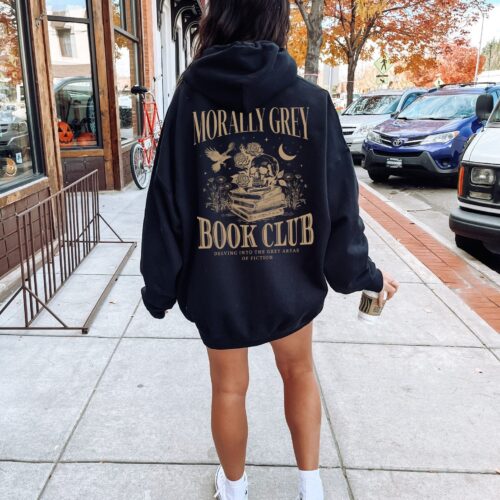 Morally Grey Book Club Smut Worm Death By TBR Dark Romantasy Enemies To Lovers Hoodie image 0