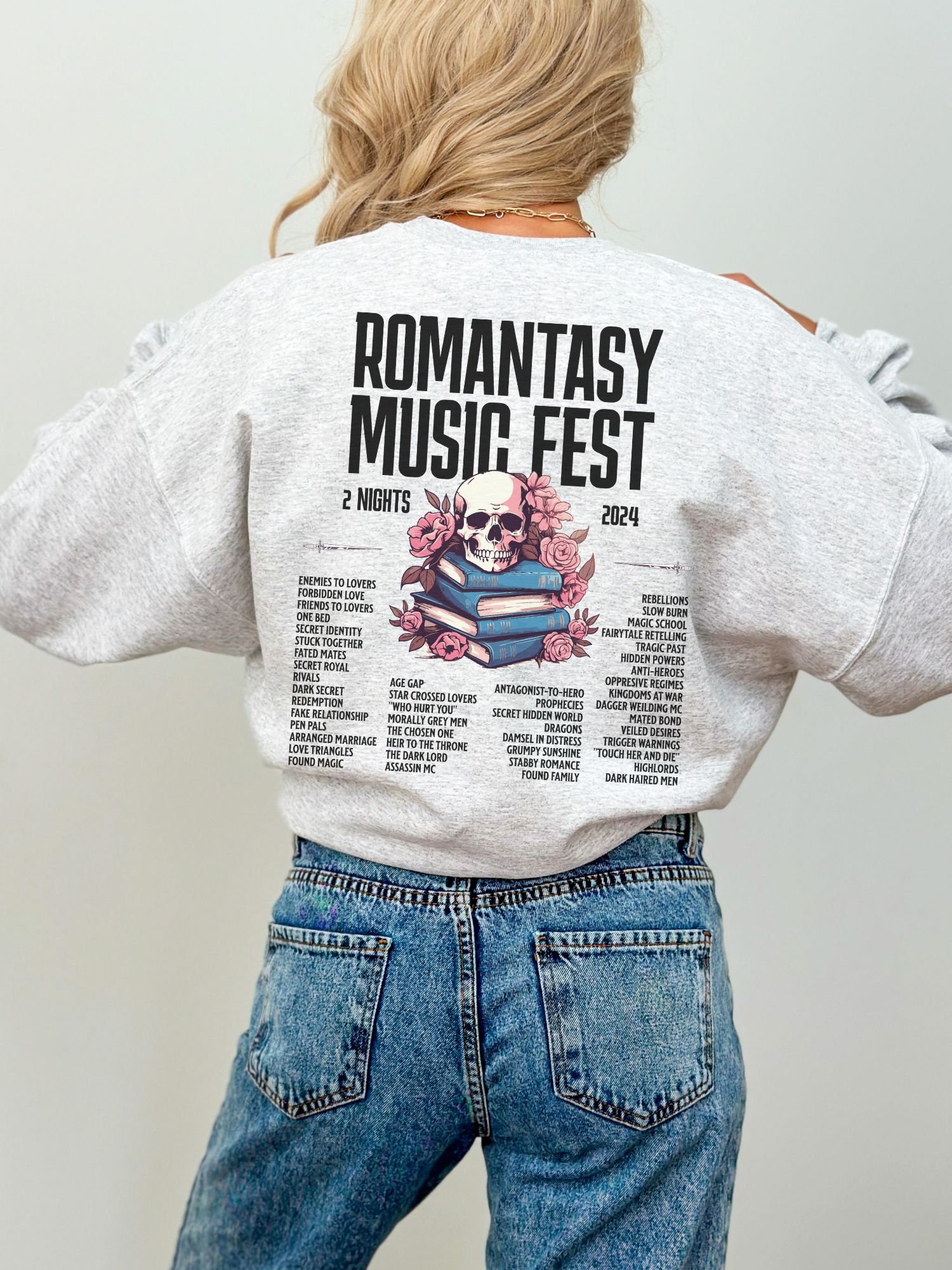 Romantasy Music Fest Romantasy Tropes Smut Dark Reader Lover Bookish Sweatshirt image 5