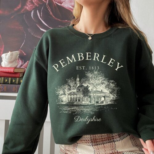 Pride And Prejudice Jane Austen Pemberley Literature Book Bibliophile Sweatshirt image 0