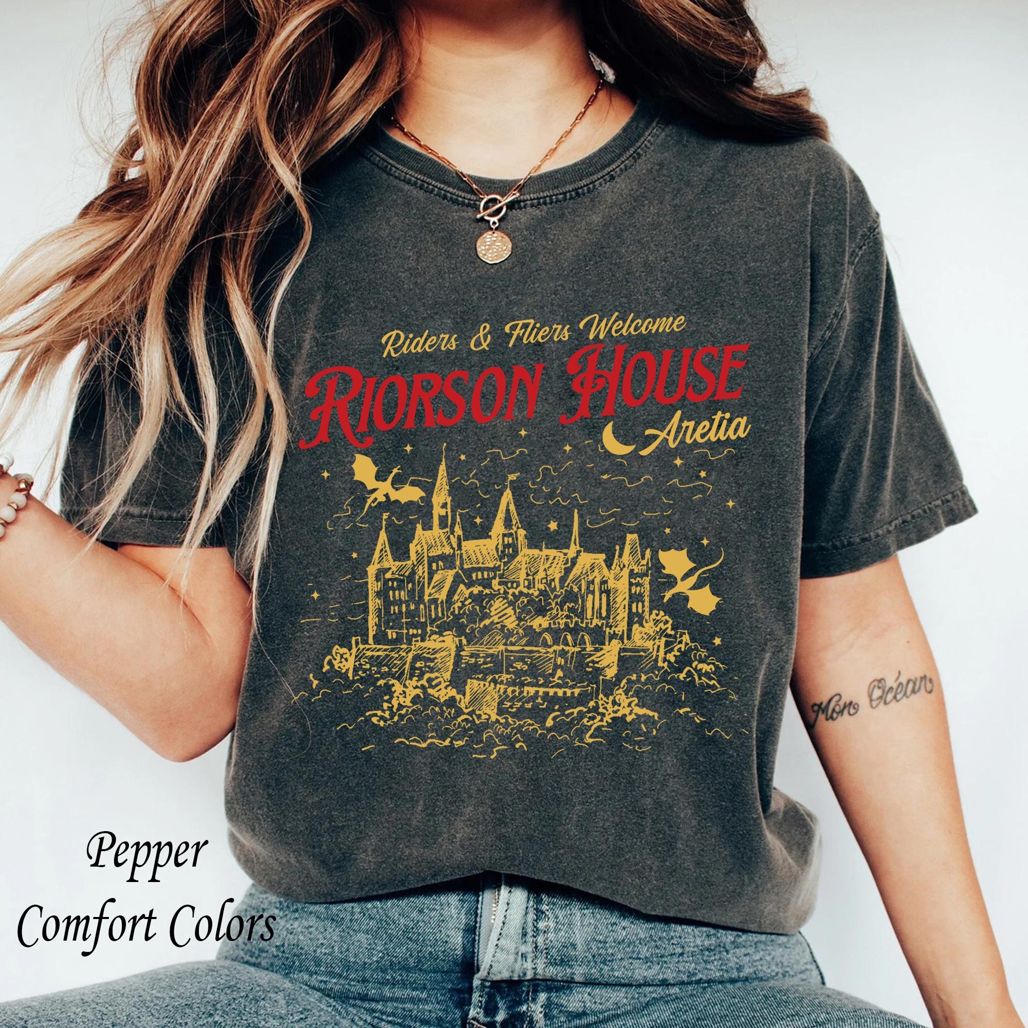 Riorson House Iron Flame Fourth Wing Basgiath War College Dragon Rider Bookish Shirt image 4