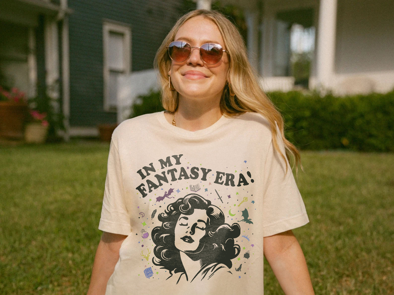 Bookish In My Fantasy Era Lover Reader ACOTAR TOG Fourth Wing SJM Shirt image 4