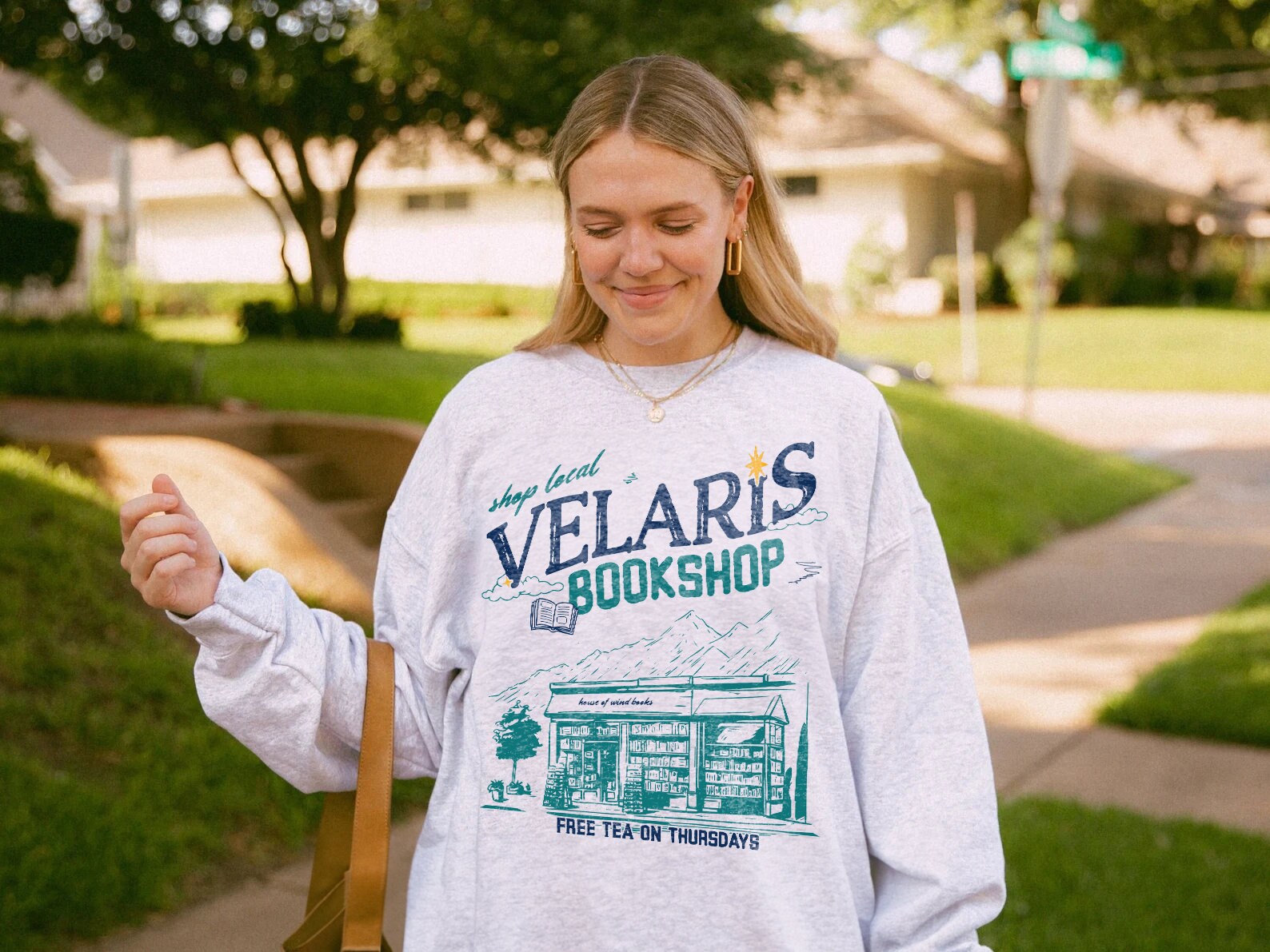 Velaris Book Shop ACOTAR Night Court SJM Bookish TOG Crescent City Fan Sweatshirt image 1