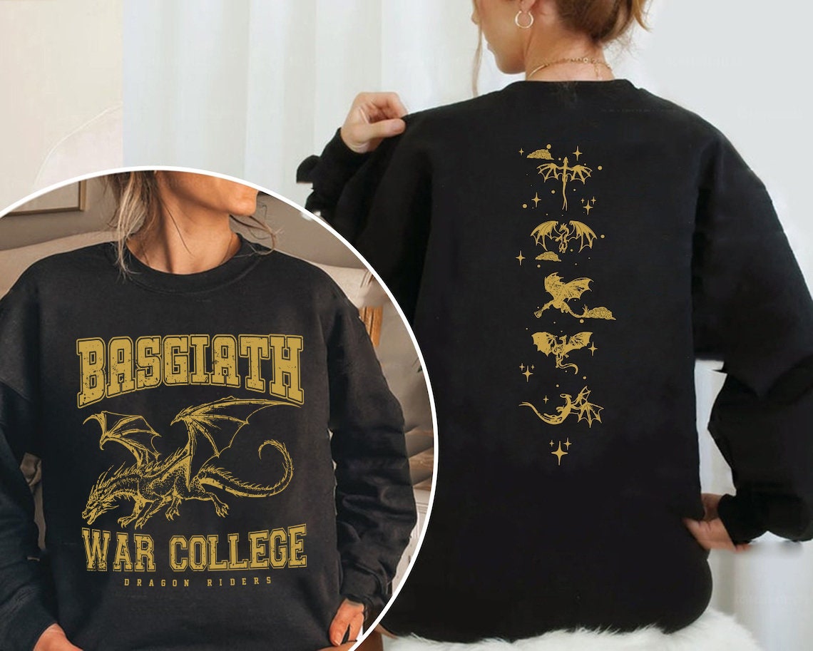 Fourth Wing Basgiath War College Bookish Dragon Rider Sweatshirt image 1