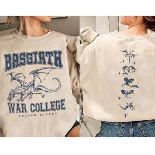 Fourth Wing Basgiath War College Bookish Dragon Rider Sweatshirt image 0