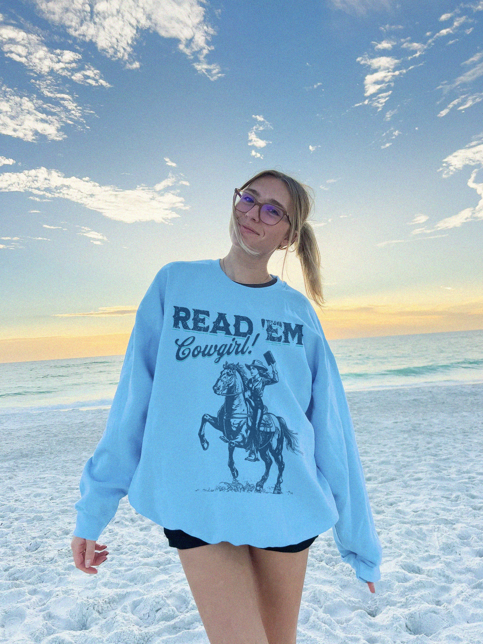 Bookish Cowgirl Romance Reader Club Western Lover Her Country Girl Swearshirt image 3