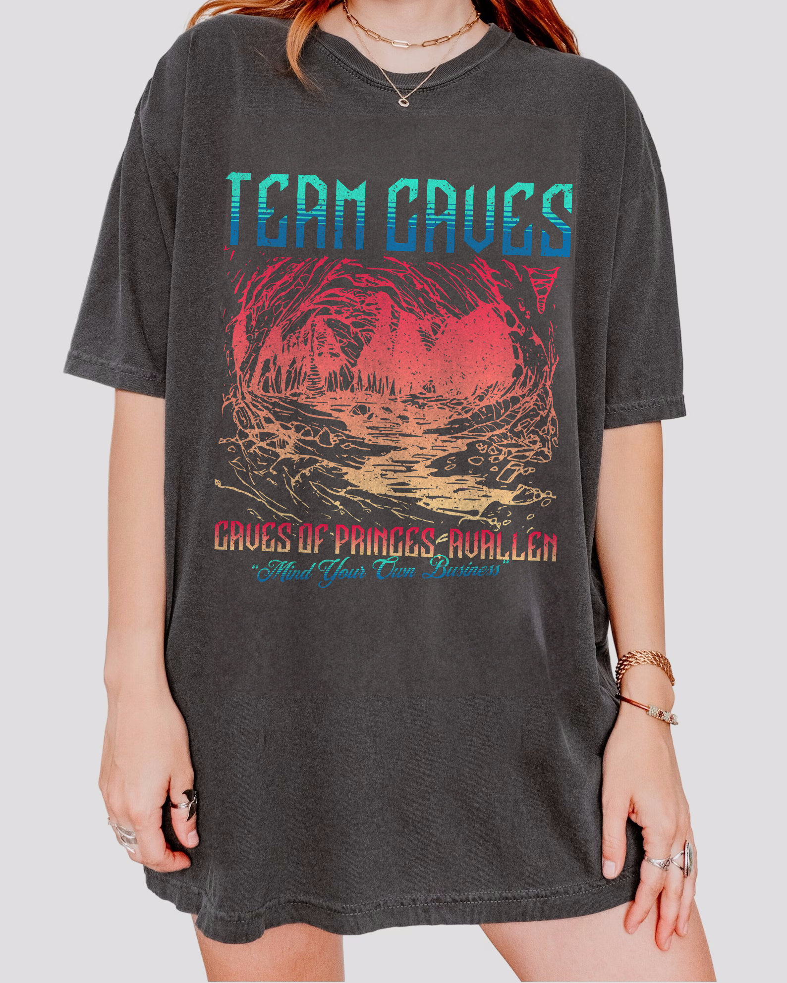 Team Caves House Of Flame And Shadow Crescent City SJM Bookish Shirt image 1