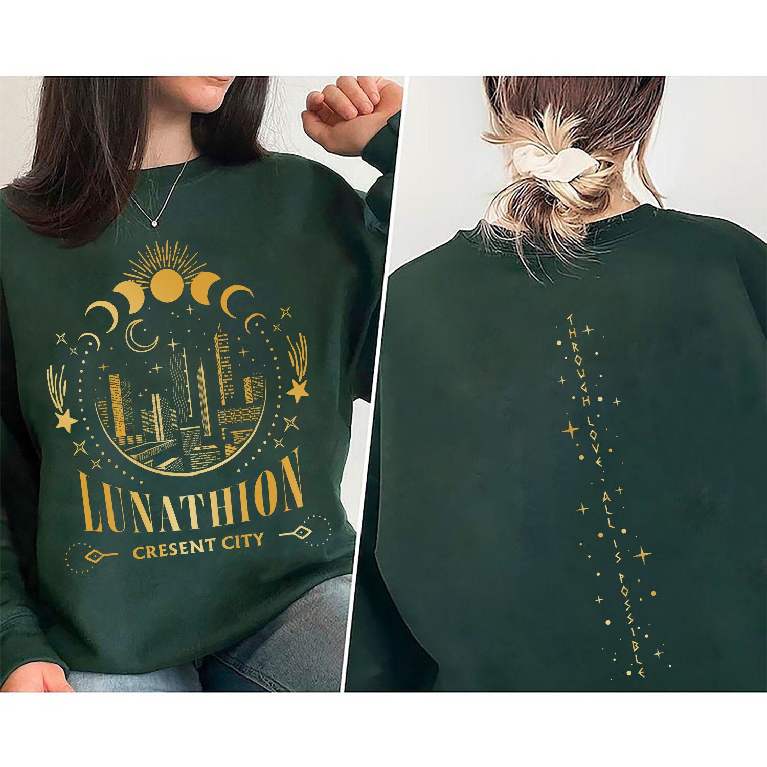 Lunathion Crescent City Fan Bookish SJM Sweatshirt image 3